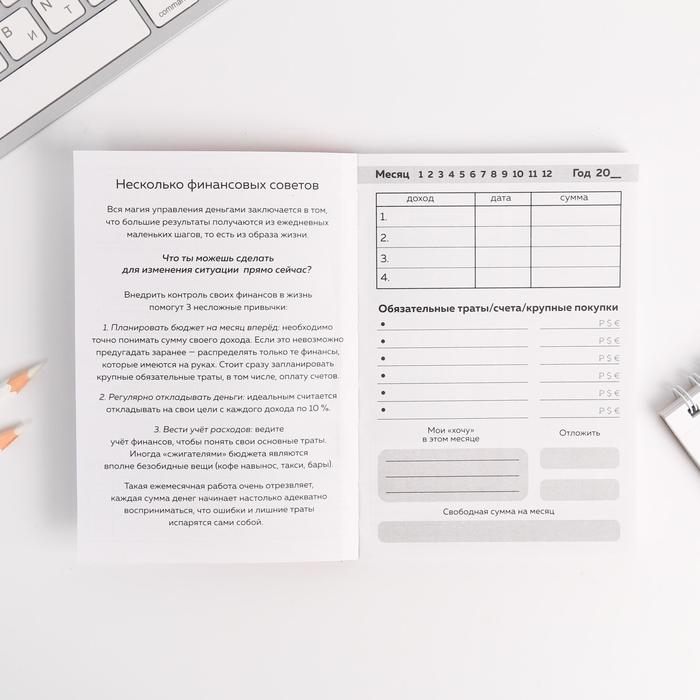 Умный блокнот CashBook А6, 68 листов &laquo;Кот трудоголик&raquo;