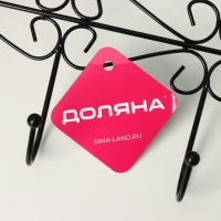 Вешалка на дверь на 5 крючков Доляна «Вензель», 38×22,5×10 см, цвет чёрный Вешалка на дверь на 5 крючков Доляна «Вензель», 38×22,5×10 см, цвет чёрный