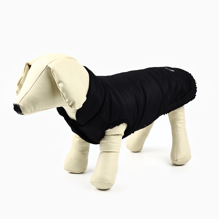 Одежда для собак. Куртка зимняя &laquo;Тёплая зима&raquo;, чёрная, размер L