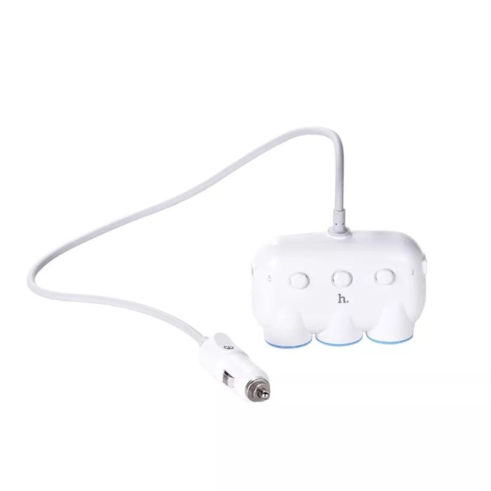 Разветвитель прикуривателя Hoco C1, белый Разветвитель прикуривателя Hoco C1, белый