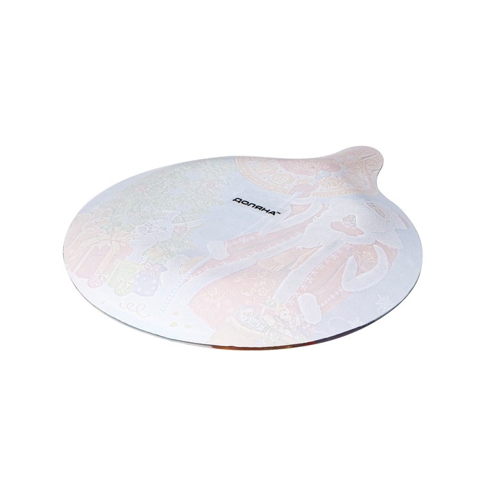 Блюдо новогоднее стеклянное сервировочное Доляна &laquo;Ёлочная игрушка. 5 минут&raquo;, 18,2&times;15,5 см