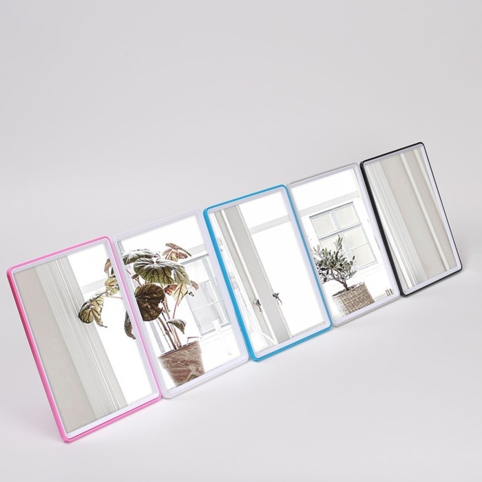 Зеркало настольное - подвесное, зеркальная поверхность 13,5 × 18,5 см, цвет МИКС Зеркало настольное - подвесное, зеркальная поверхность 13,5 × 18,5 см, цвет МИКС