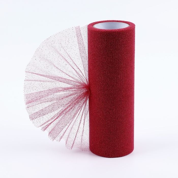 Фатин с глиттером, 15 см, 11 &plusmn; 1 г/кв.м, 9 &plusmn; 0,5 м, цвет фуксия №24