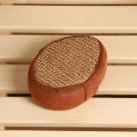 Мочалка из крапивы(рами), объемная, овальная с хлопком, 10*15*5 см Мочалка из крапивы(рами), объемная, овальная с хлопком, 10*15*5 см