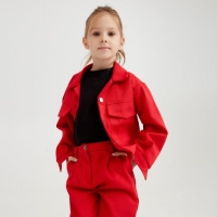 Жакет для девочки MINAKU: Casual collection KIDS, цвет красный, рост 122 см Жакет для девочки MINAKU: Casual collection KIDS, цвет красный, рост 122 см