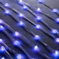 Умная гирлянда &laquo;Нить&raquo; 5 м роса с насадками &laquo;Звёздочки&raquo;, IP20, серебристая нить, 50 LED, пульт ДУ, приложение, свечение RGB, USB