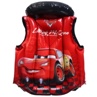 Жилет надувной &laquo;Тачки&raquo;, для плавания, детский, цвет красный