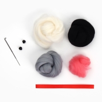 Валяние из шерсти. Игрушка &laquo;Серый котёнок&raquo;, набор для творчества