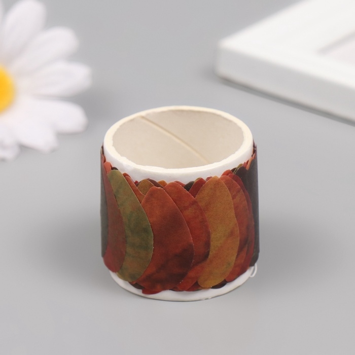 Клейкая лента бумага Клейкая лента бумага "Листья осени" 50 картинок 3,5х3,5х3.7 см