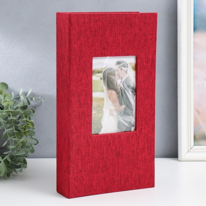Фотоальбом на 300 фото 10х15 см Фотоальбом на 300 фото 10х15 см "Красный" текстиль 33х18х5 см