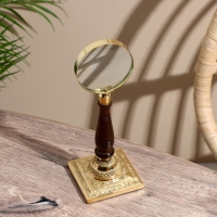 Лупа настольная сувенирная "Рист" дерево, латунь 25 см Лупа настольная сувенирная "Рист" дерево, латунь 25 см