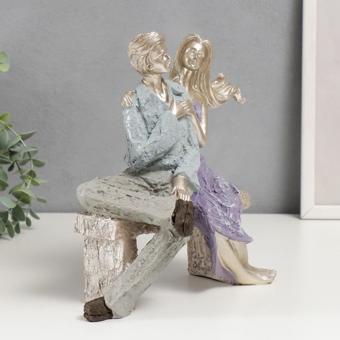 Сувенир полистоун Сувенир полистоун "Влюблённые на скамейке" 22,5х19х11 см