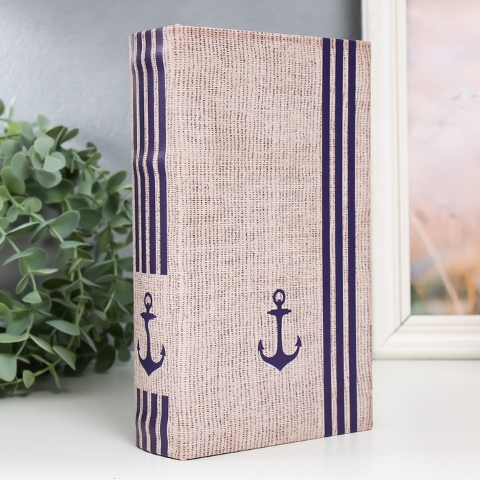 Сейф-книга дерево кожзам Сейф-книга дерево кожзам "Якорь" 21х13х5 см