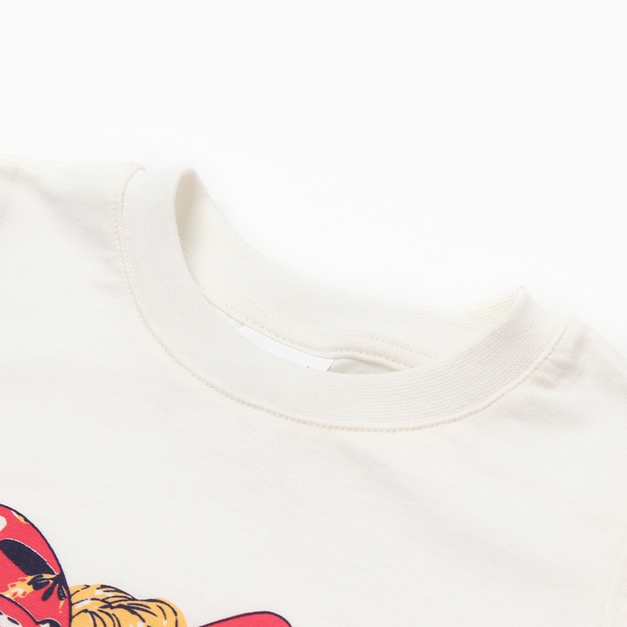 Комплект для девочки "Девочка" (футболка/шорты), цвет молочный/бирюзовый, рост 110-116 см