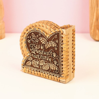 Набор подставок под горячее "Чаепитие", береста Набор подставок под горячее "Чаепитие", береста