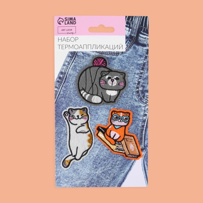 Набор термоаппликаций &laquo;Котики&raquo;, 3 шт