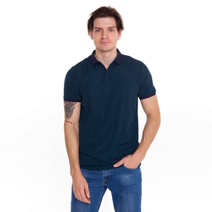 Футболка мужская поло, цвет зеленый, размер 52 (2XL)