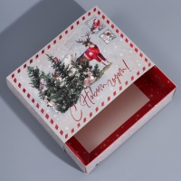 Подарочная коробка складная, новогодняя&laquo;Новогодняя акварель&raquo;, 20 х 15 х 8 см, Новый год