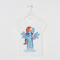 Футболка детская "Rainbow Dash", Мой маленький пони, рост 98-104, белый