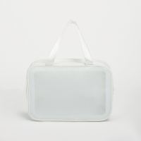 Косметичка на молнии, цвет белый