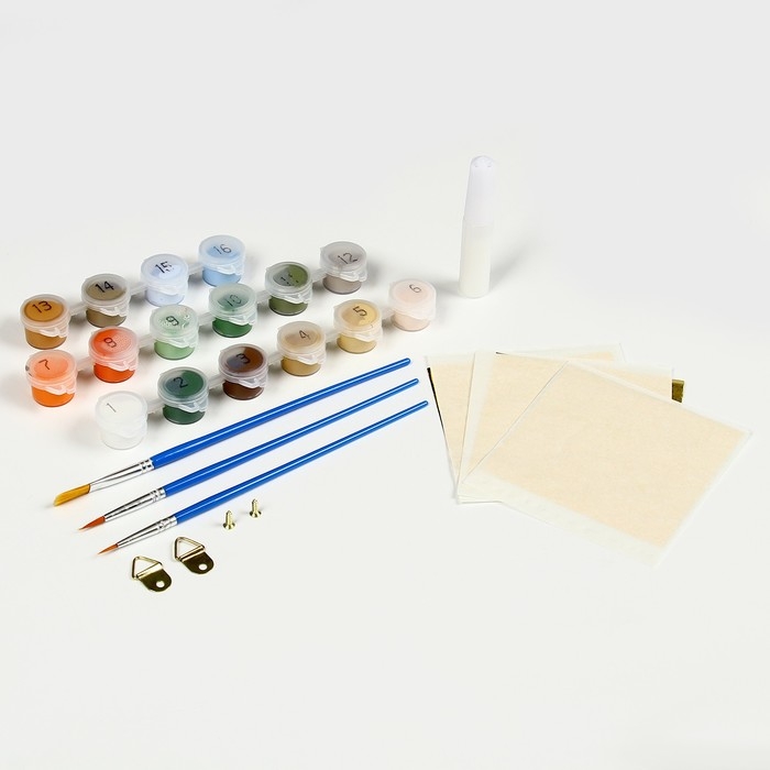 Картина по номерам на новый год на холсте с подрамником и поталью &laquo;Девушка с венком&raquo;, 20 х 30 см