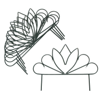 Ограждение декоративное, 47 &times; 375 см, 5 секций, металл, &laquo;Бутон&raquo;, Greengo