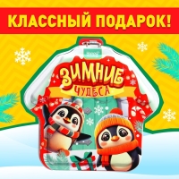 Новый год! Игрушка-сюрприз &laquo;Зимние чудеса&raquo;, 2в1, мялка и бусы, 9 &times; 9 см