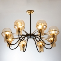 Люстра "Кэган" 8хE27 40Вт черный 74х74х46,5 см BayerLux Люстра "Кэган" 8хE27 40Вт черный 74х74х46,5 см BayerLux