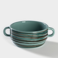 Бульонница фарфоровая Tramontano, 300 мл, 11,5×5,5 см, цвет зелёный Бульонница фарфоровая Tramontano, 300 мл, 11,5×5,5 см, цвет зелёный