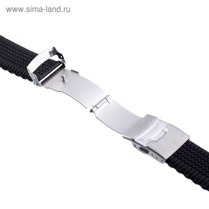 Ремешок для часов Ремешок для часов "Соломон" 22 мм, силикон, l-20 см, черный,