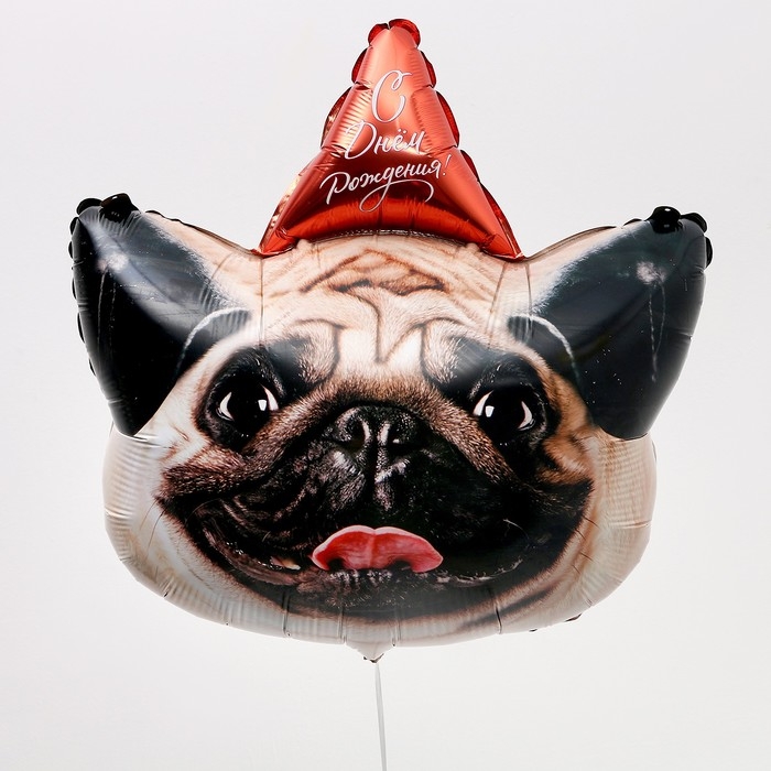Воздушный шар фольгированный 24" &laquo;Песик с днем рождения&raquo;, без подложки