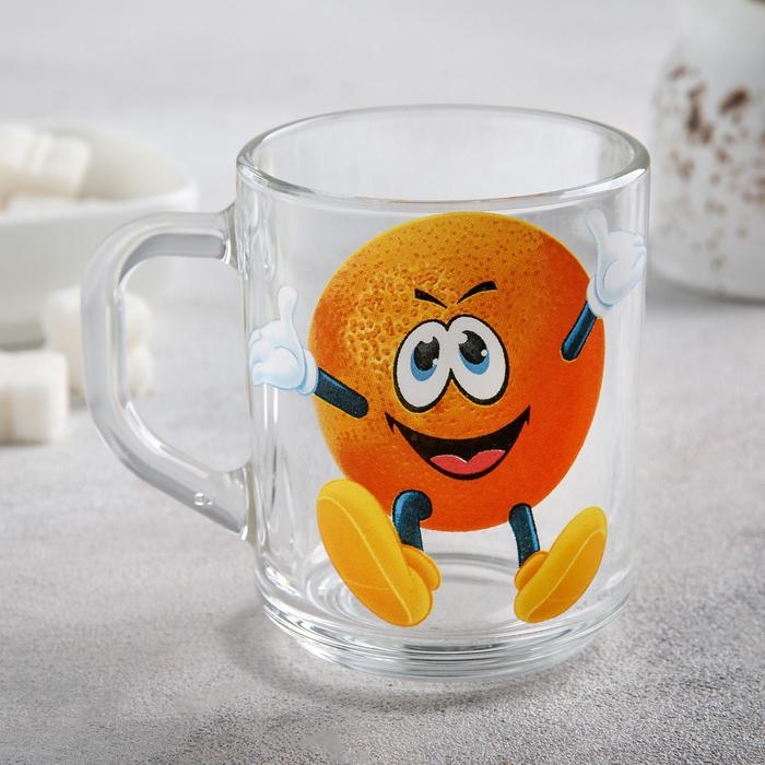 Кружка стеклянная &laquo;Фрутис&raquo;, 200 мл, рисунок МИКС