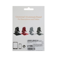 Подставка для телефона, регулируемая, складная, поворот на 360&deg;, металл, чёрная