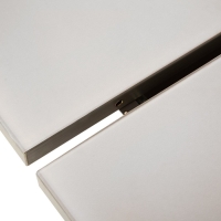 Стол кухонный на одной ножке раздвижной  Мерлион, корич софт МДФ/Бежевый/закал. Стекло