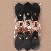 Застёжка-клевант 15,5 &times; 3 см, 3 шт, цвет чёрный/золотой