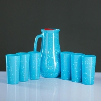 Набор для сока "Бирюза" художественная роспись, 7 предметов Набор для сока "Бирюза" художественная роспись, 7 предметов