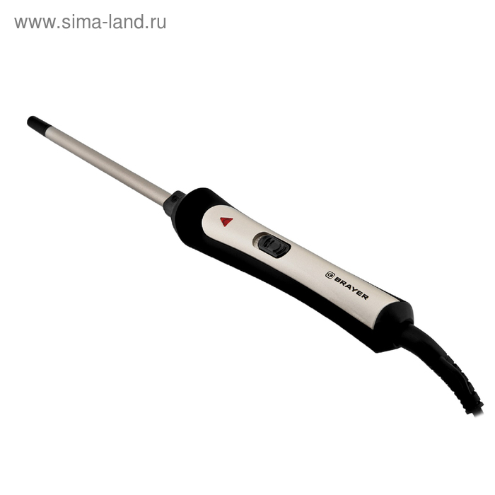 Плойка BRAYER 3202BR, 25 Вт, керамическое покрытие, d=9 мм, 210&deg;C, чёрно-серебристая