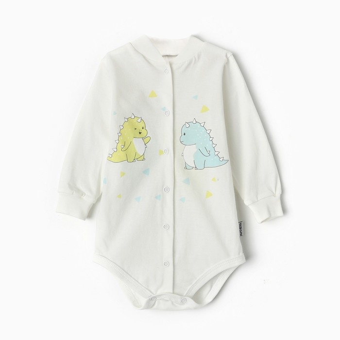 Боди детский, цвет молочный, рост 80 см