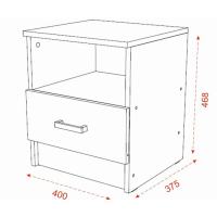 Тумба прикроватная Эко 400х375х468 Венге/Лоредо Тумба прикроватная Эко 400х375х468 Венге/Лоредо