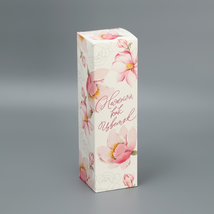 Коробка подарочная складная, упаковка, &laquo;Цветочная&raquo;, 9 х 32 х 9 см