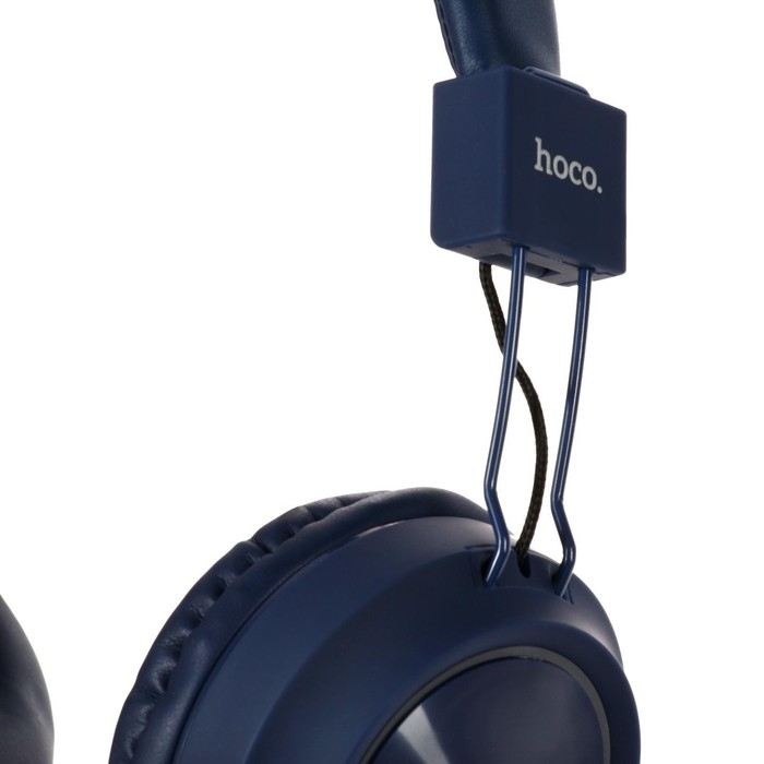 Наушники Hoco W25, беспроводные, накладные, BT5.0, 300 мАч, микрофон, синие Наушники Hoco W25, беспроводные, накладные, BT5.0, 300 мАч, микрофон, синие
