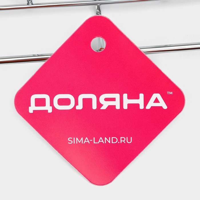 Полка на рейлинг с крючками Доляна, 29&times;10&times;17 см, цвет хромированный
