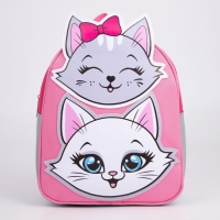 Рюкзак школьный текстильный &laquo;Котята&raquo;, с нашивками, 27х23&times;10 см