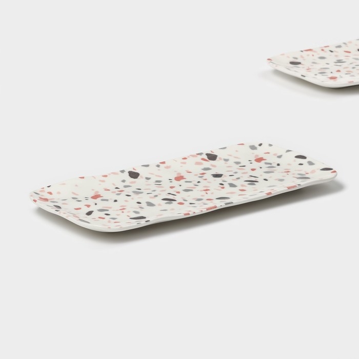 Набор блюд фарфоровых сервировочных Magistro Terazzo, 22×10,4 см Набор блюд фарфоровых сервировочных Magistro Terazzo, 22×10,4 см