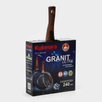 Сковорода Granit ultra black-gold, d=24 см, антипригарное покрытие, стеклянная крышка, съёмная ручка Сковорода Granit ultra black-gold, d=24 см, антипригарное покрытие, стеклянная крышка, съёмная ручка