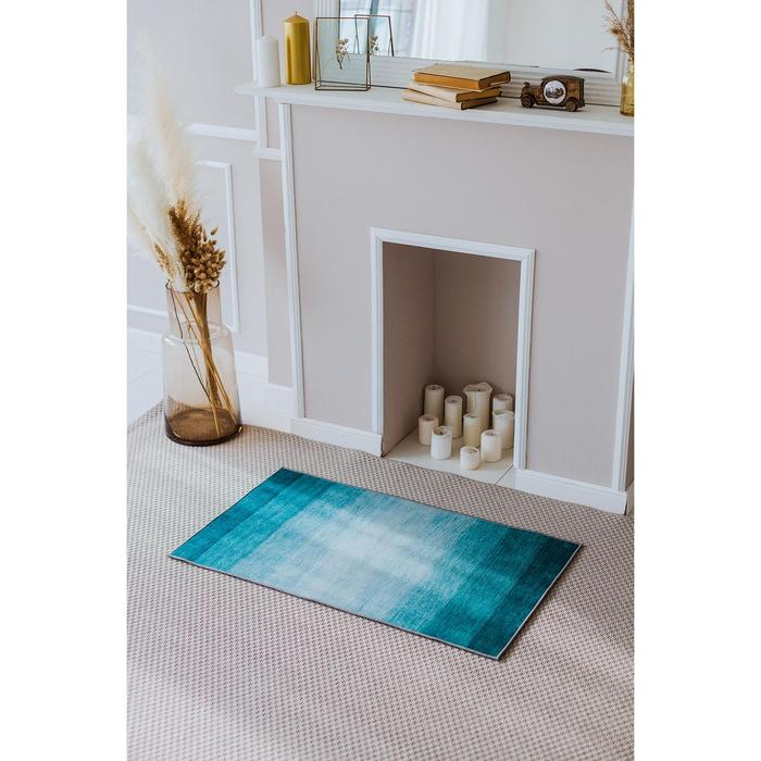 Коврик Доляна «Лазурный», 60×100 см, цвет синий Коврик Доляна «Лазурный», 60×100 см, цвет синий