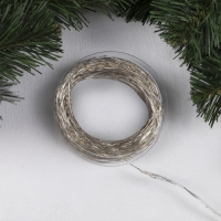 Гирлянда &laquo;Нить&raquo; 50 м роса, IP44, серебристая нить, 500 LED, свечение мульти, 8 режимов, 31 В