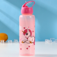 Бутылка «Единороги», 850 мл, цвет МИКС Бутылка «Единороги», 850 мл, цвет МИКС