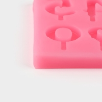 Молд «Цифры для торта», силикон, 9,5×6,5×0,4 см, цвет МИКС Молд «Цифры для торта», силикон, 9,5×6,5×0,4 см, цвет МИКС