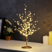 Светодиодный куст «Капли росы» 35 × 26 × 3 см, 10 LED, постоянное свечение, от батареек CR2032х2 (в комплекте), свечение тёплое белое Светодиодный куст «Капли росы» 35 × 26 × 3 см, 10 LED, постоянное свечение, от батареек CR2032х2 (в комплекте), свечение тёплое белое